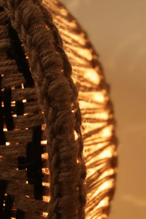 Asteroid Jute & Cotton Round Lamp