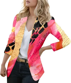 Blazer Jackets Women Open Front Suit Coats Long Sleeve Casual Work Office Blazers 2024 Trendy Business Dress Cardigan