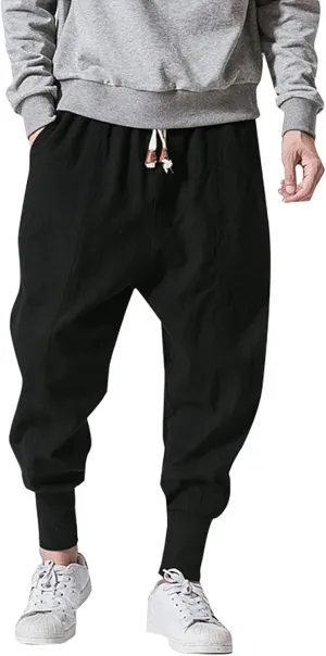 Cargo Pants for Men Big and Tall Waist Drawstring Jogger Pants Big & Tall Pockets Trousers for Running Training Men's