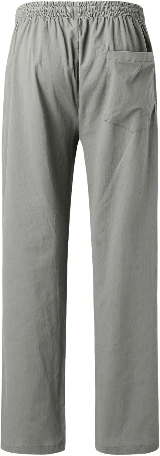 Cargo Pants for Men Relaxed Fit Leg Trousers Workout Jogger Pants with Pockets Sweatpants for Men Mens Zip Joggers