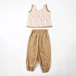 Cotton Blush Blossom Set | Top with Shorts | Multicolour
