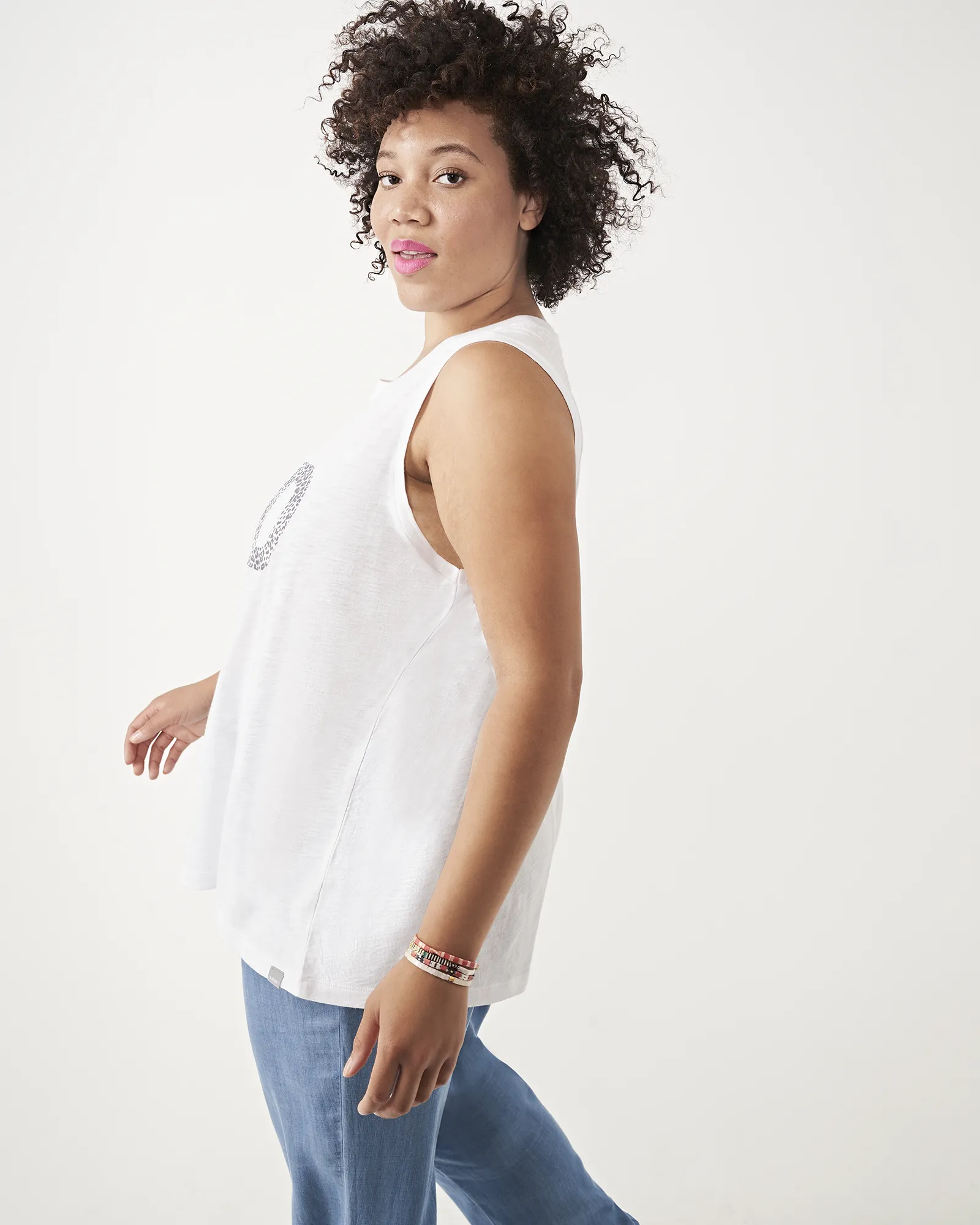 Eva Graphic Tank Top | White