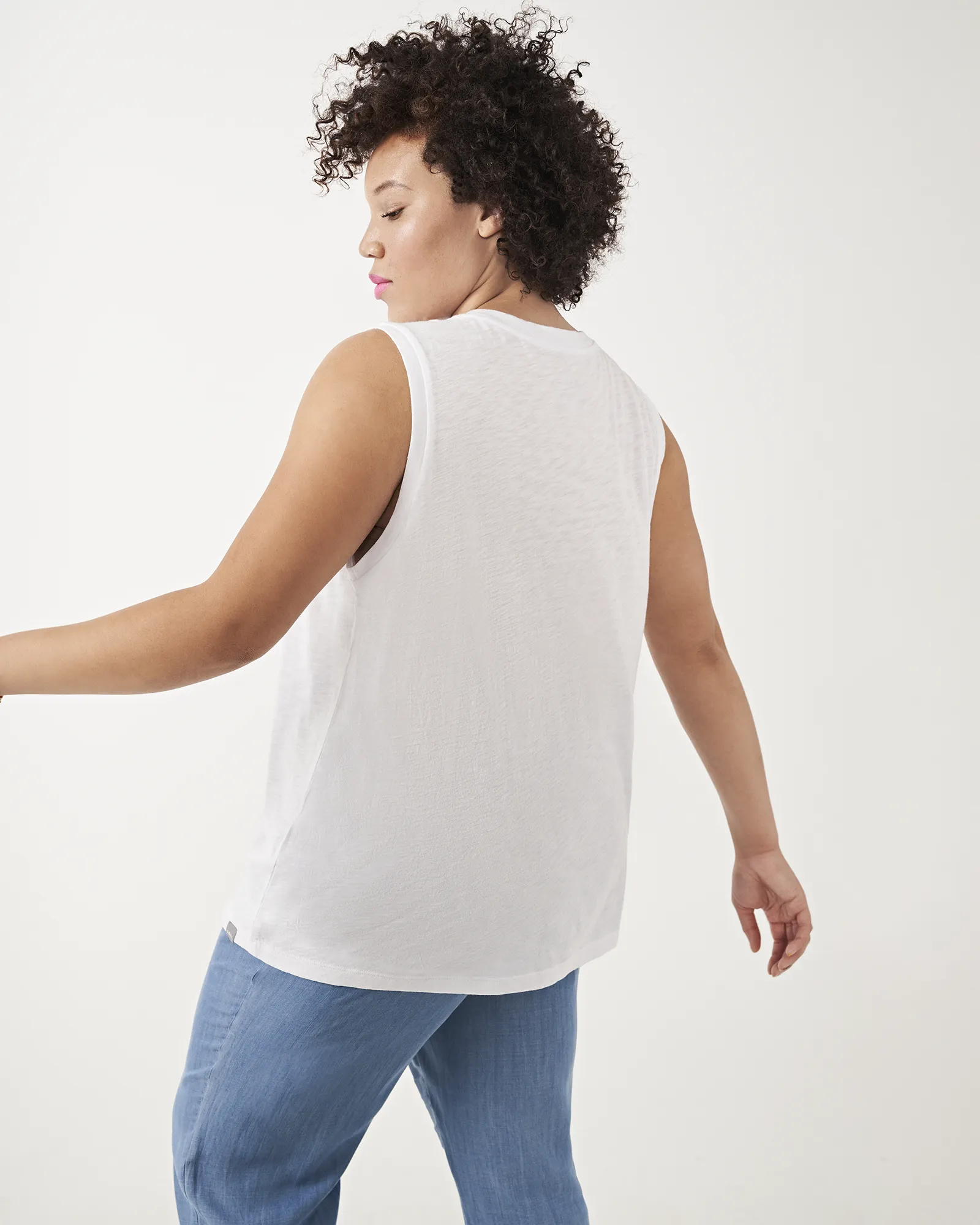Eva Graphic Tank Top | White