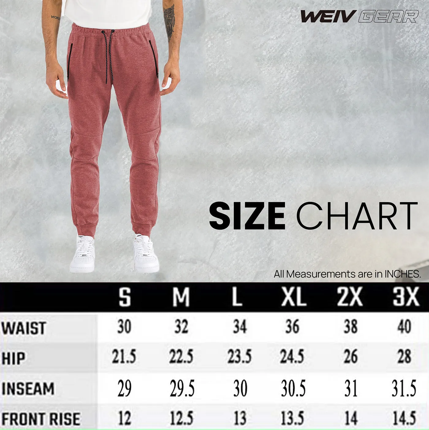 Heathered Cotton Sweatpants with Zipper Pockets