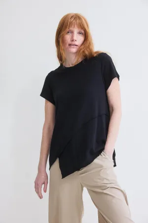 Inner Glow Asymmetric Short Sleeve Top