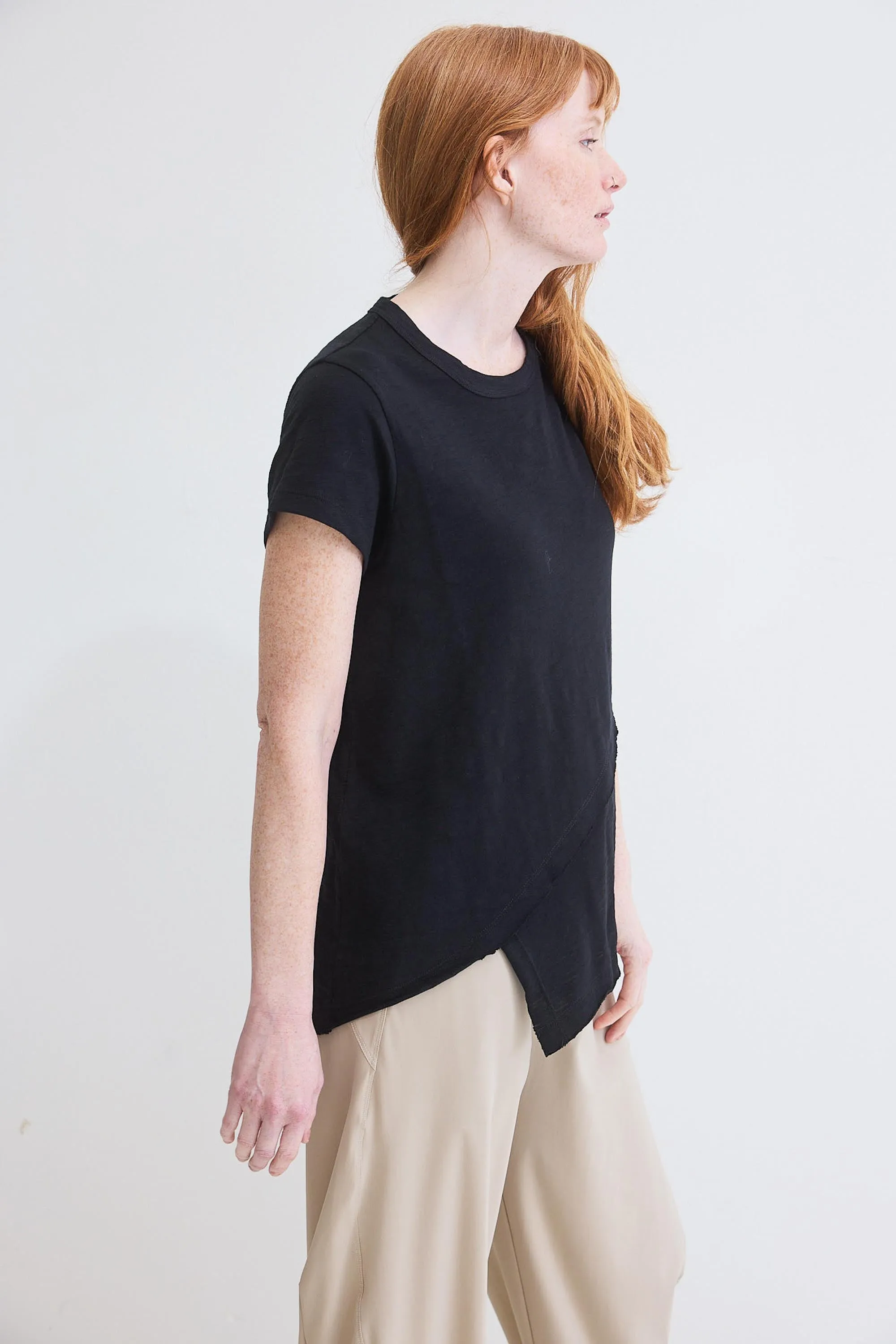 Inner Glow Asymmetric Short Sleeve Top