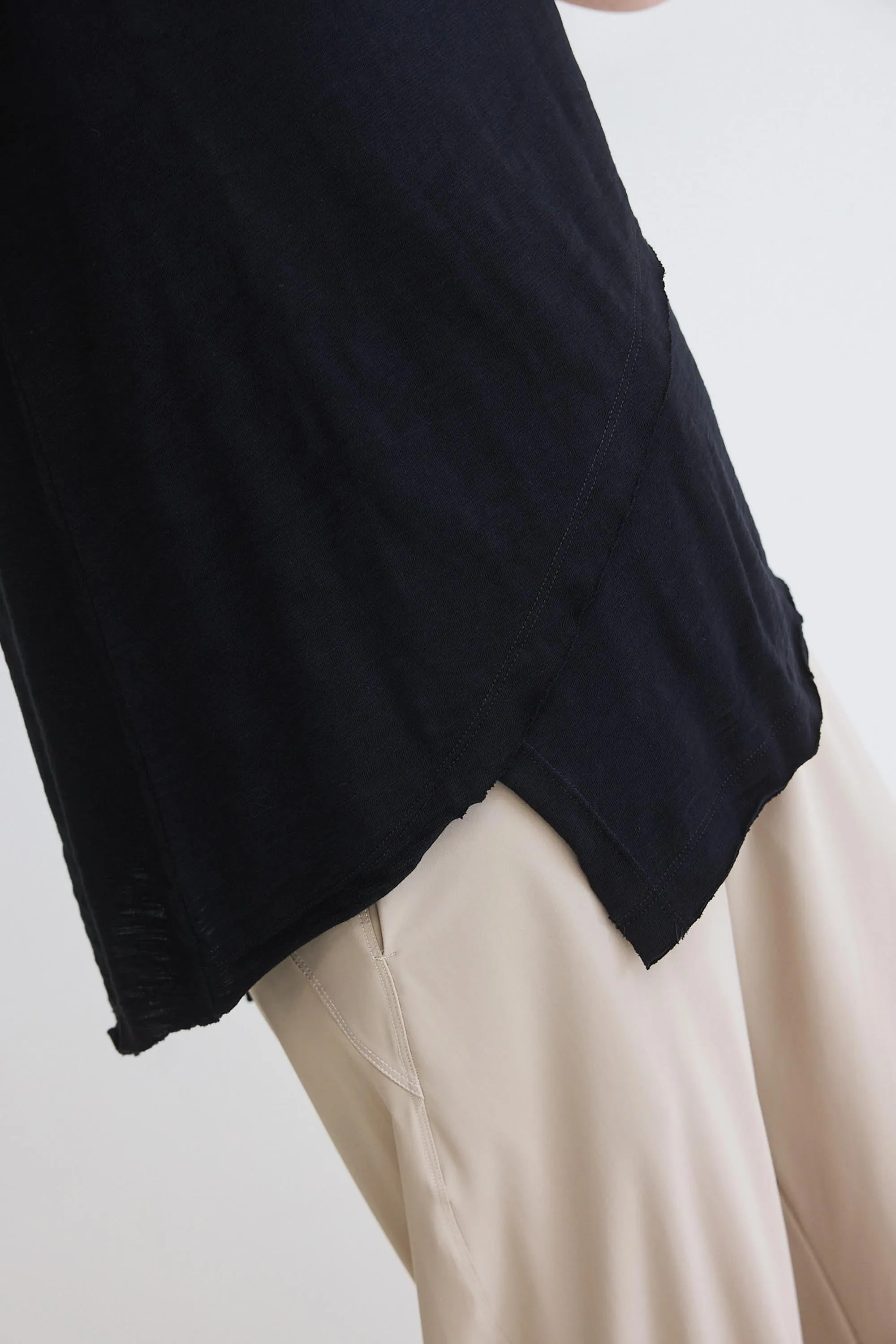 Inner Glow Asymmetric Short Sleeve Top