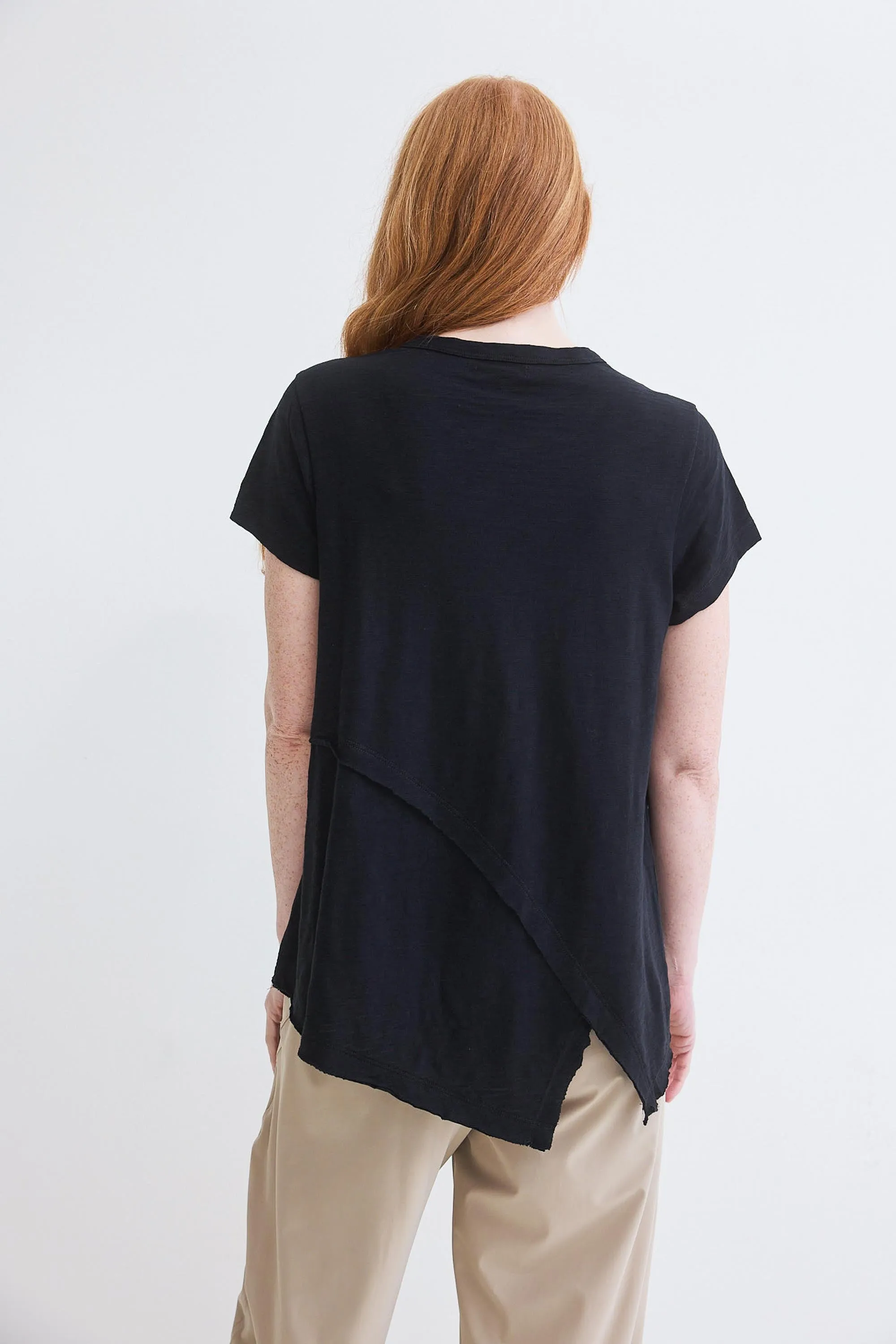 Inner Glow Asymmetric Short Sleeve Top
