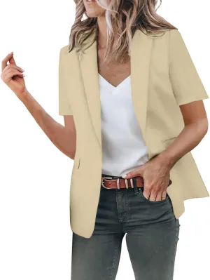 Linen Blazers for Women 2024 Business for Women Jackets Open Front Prtite Fall Winter Top Fitted Gold Blazer