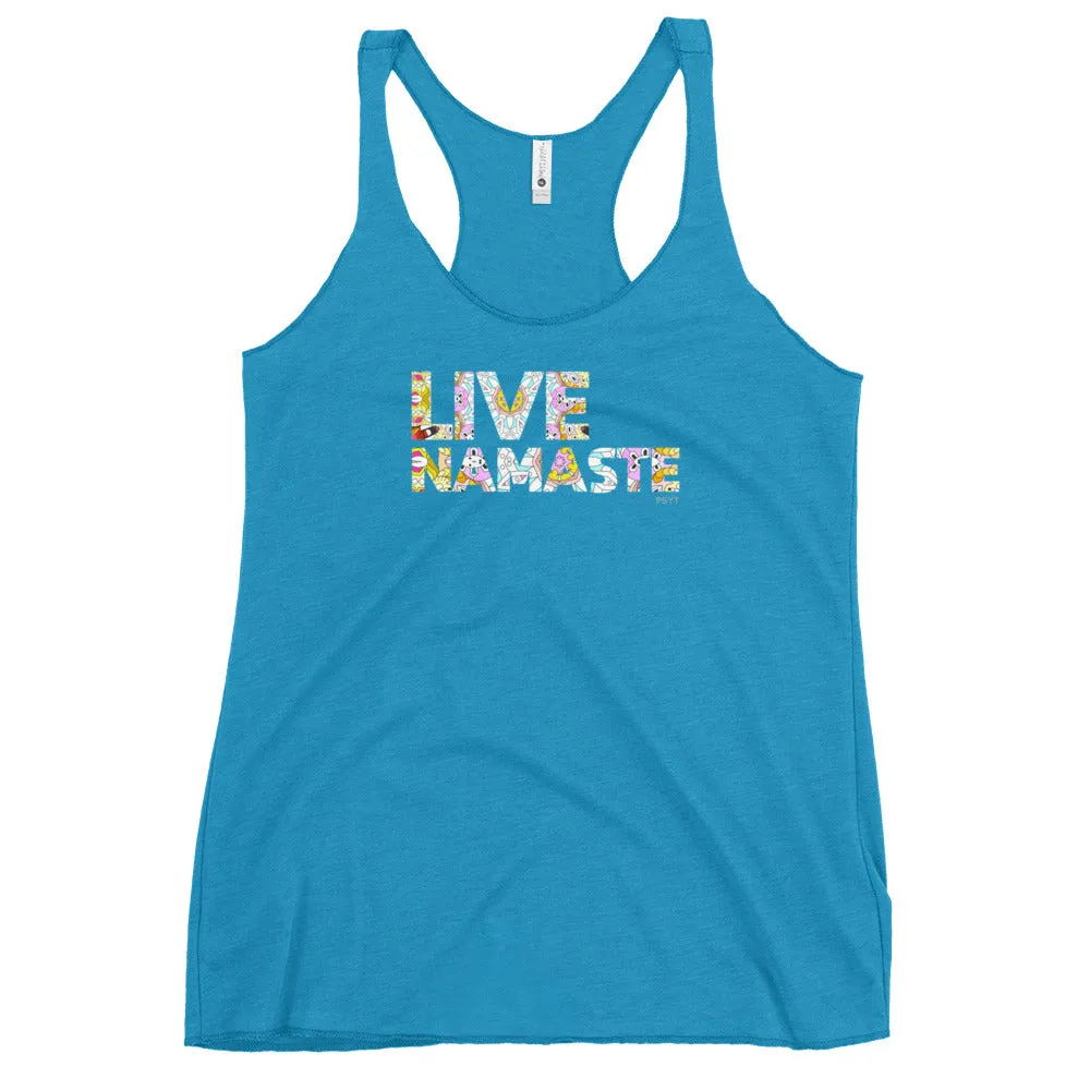 Live Namaste Mandala Word Tank Top