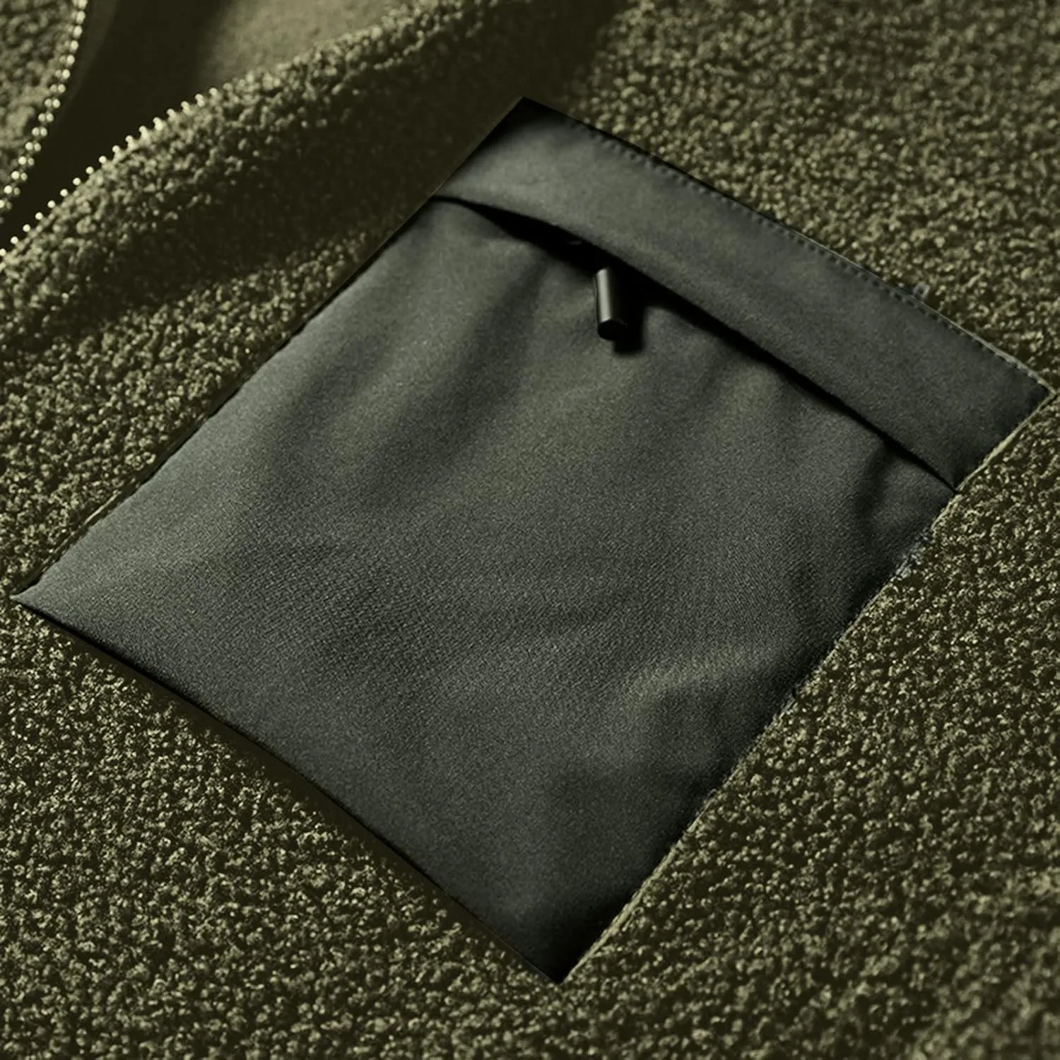 Mens Fuzzy Sherpa Jacket Full Zip Stand Collar Jackets with Pockets Thick Fleece Coat Big and Tall Winter Coats