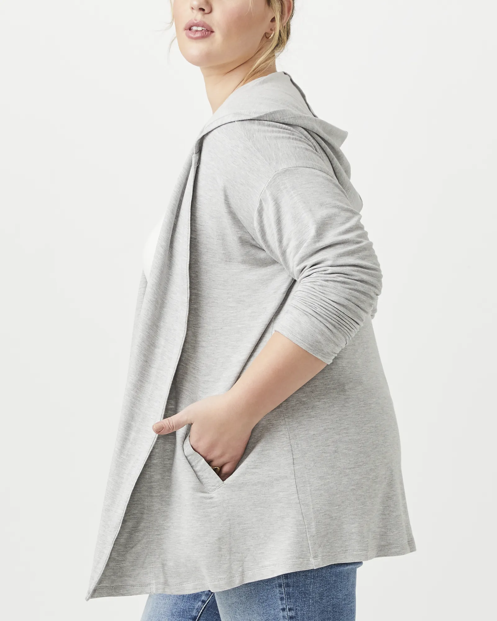 Michelle Hooded Cardigan | Light Grey