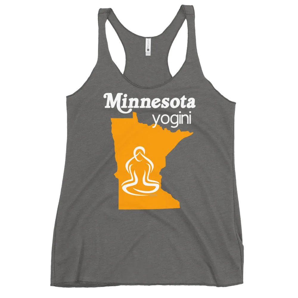 Minnesota Map Yogini Dark Color Tank Top