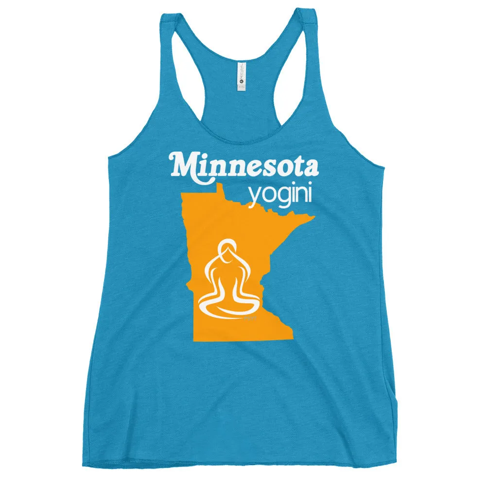 Minnesota Map Yogini Dark Color Tank Top
