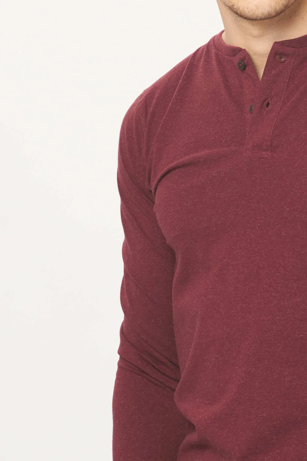 Muscle Fit Henley Full Sleeve T.shirt