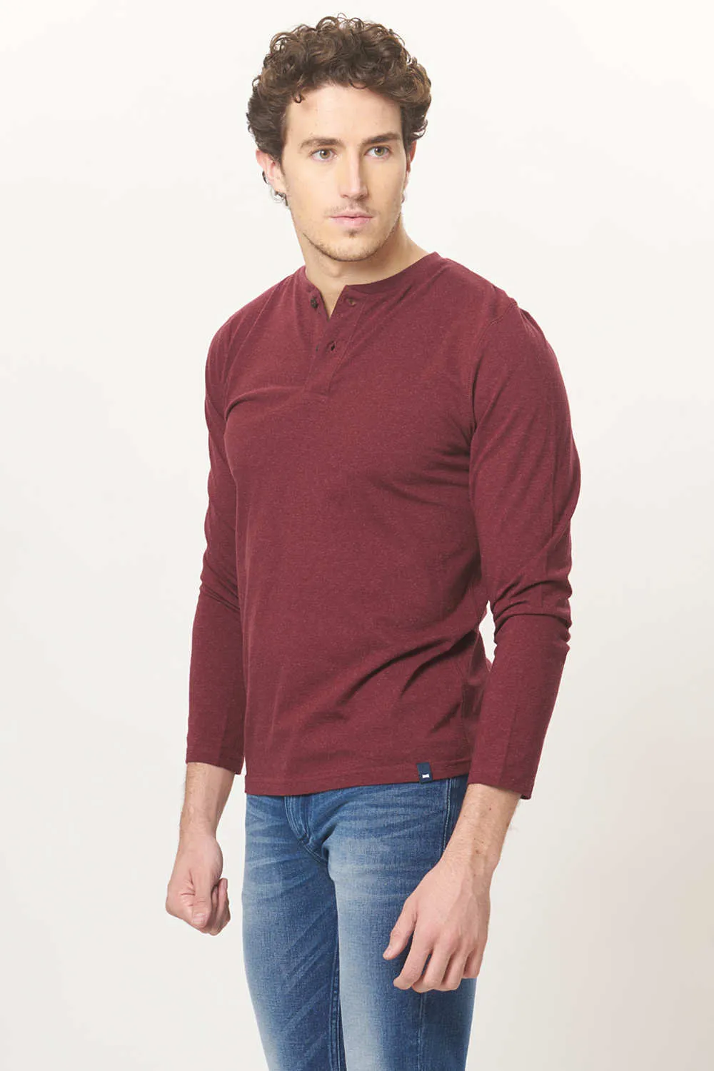 Muscle Fit Henley Full Sleeve T.shirt