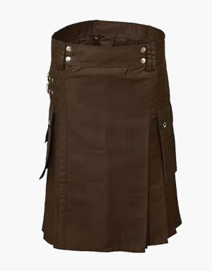 Personalized Brown Utility Kilt