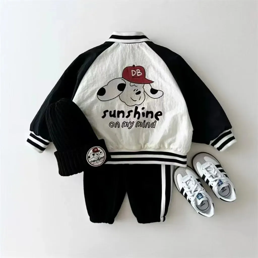 Reversible Cartoon Print Bomber Jacket