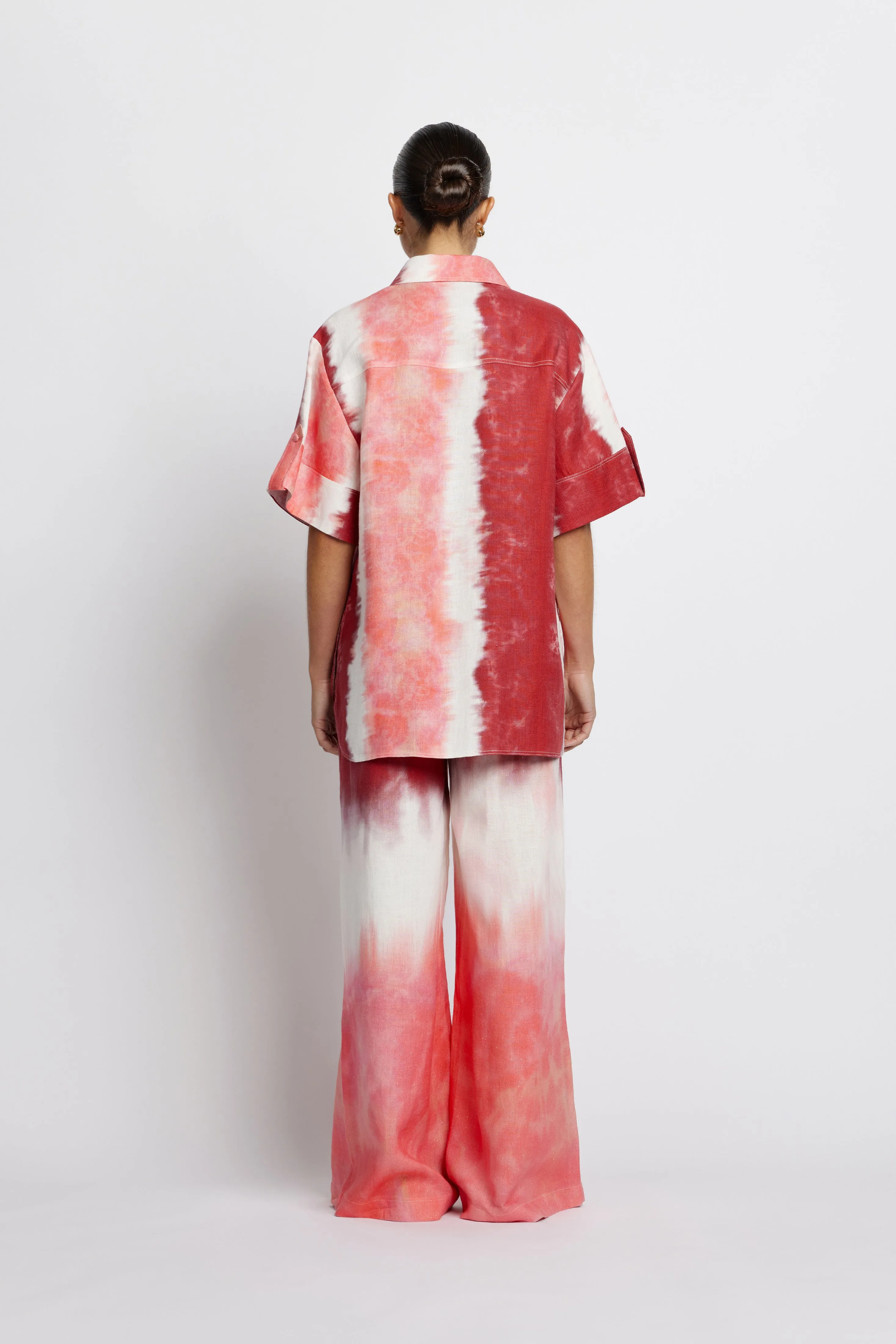 Rosewood Tie Dye Utility Shirt - Rosewood tie dye