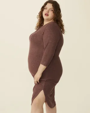 Sheila Henley Midi Dress | Purple