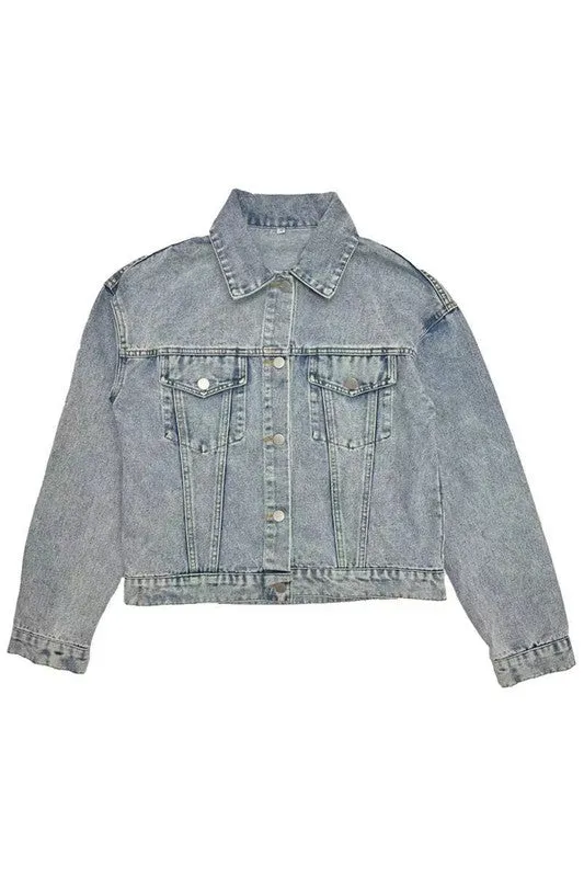 Smile embroidered jacket