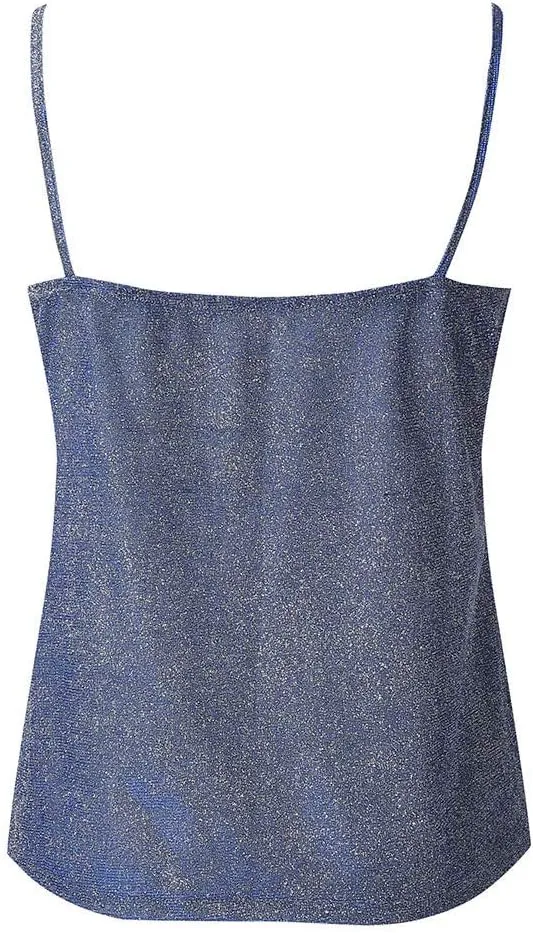 Summer Tank Tops for Women V Neck Sparkle Cami Tops Sleeveless Shirts Blouses Sequin Glitter Strappy Party Club Sexy Camisole