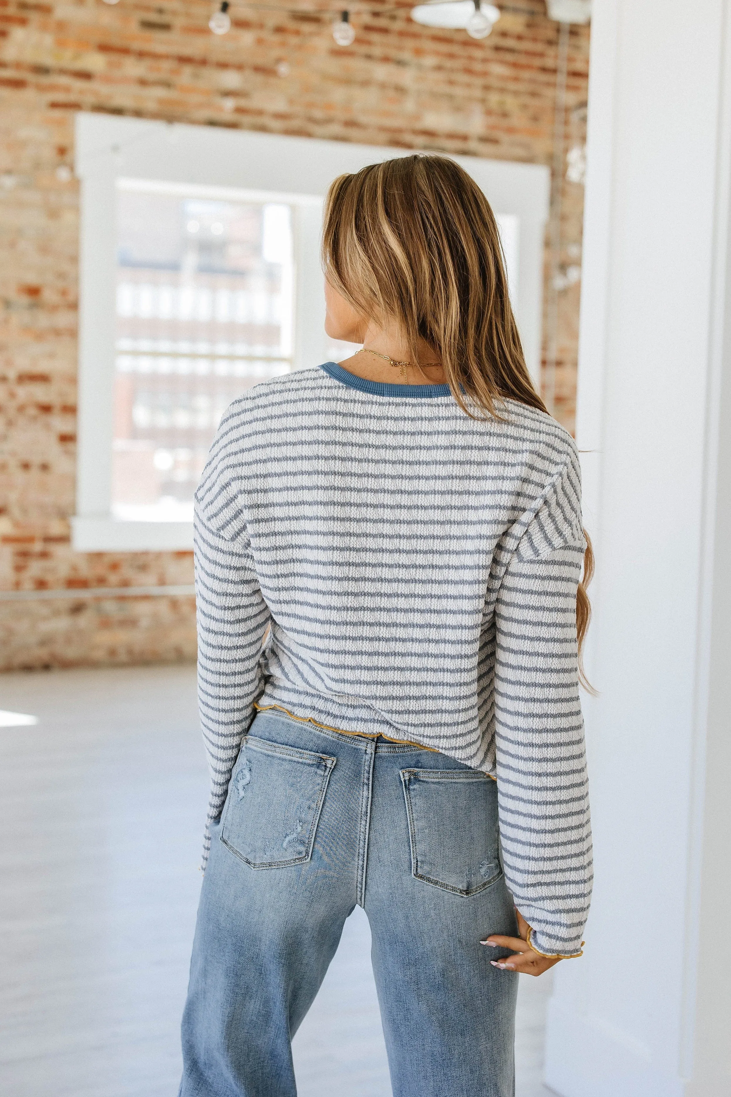 Tina Long Sleeve Henley Top | S-XL