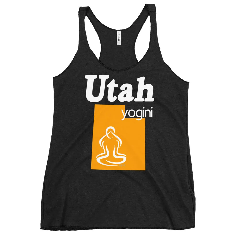 Utah Map Yogini Dark Color Tank Top