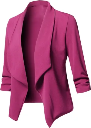 Women Blazers Business Casual Jackets Elegant Office Work Suit Jacket Fashion Long Sleeve Open Front Cardigan Coat Tops