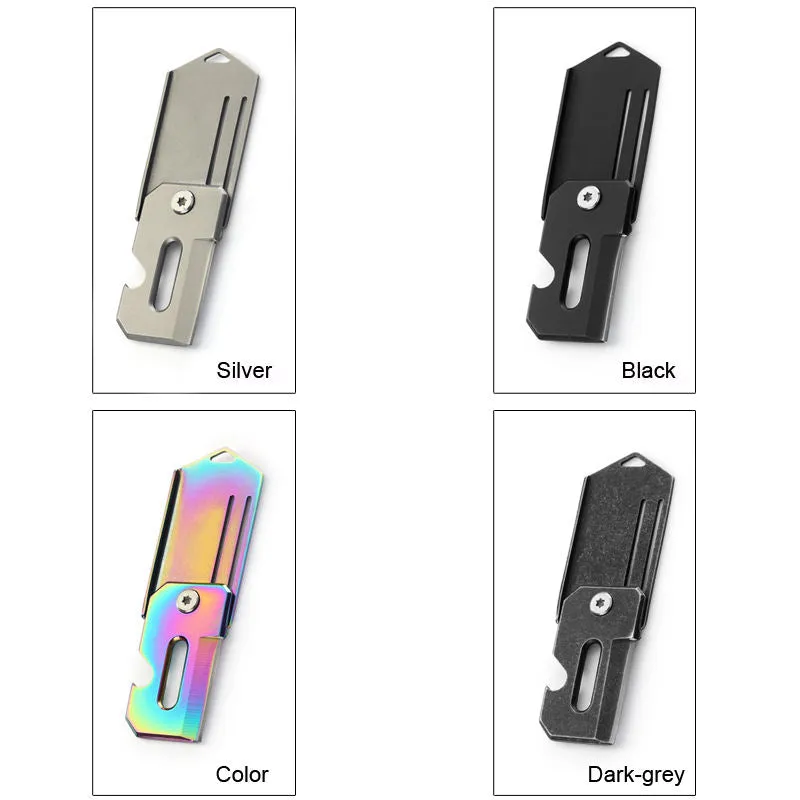Women Edc Multi Functional Folding Self Defense Keychain Keyring Small Pocket Utility Knife