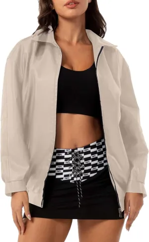 Women Faux Leather Jackets Fall Fashion Motorcycle Blazer Jackets Winter Outfits Clothes 2024 Moto Biker Outwear Coat