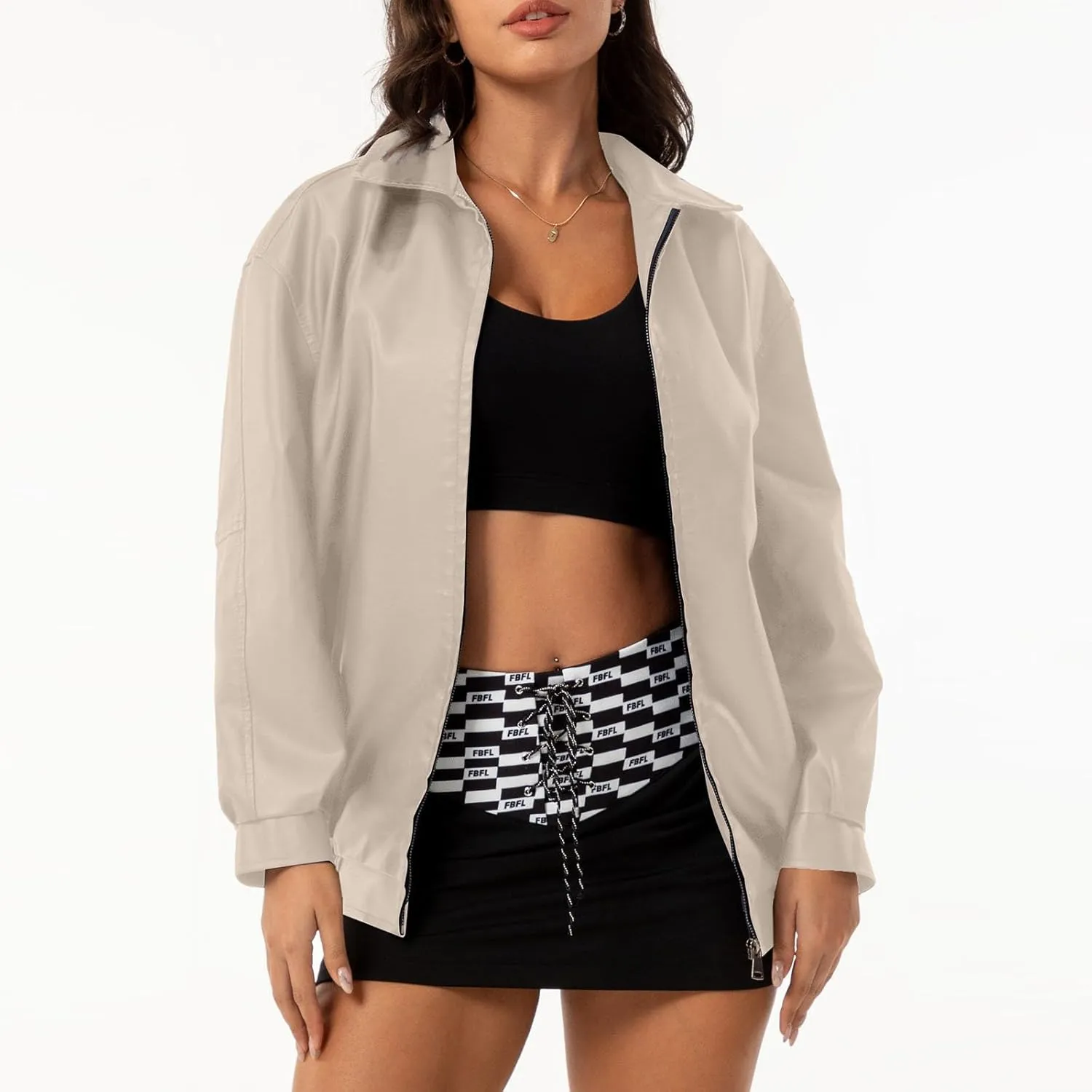 Women Faux Leather Jackets Fall Fashion Motorcycle Blazer Jackets Winter Outfits Clothes 2024 Moto Biker Outwear Coat