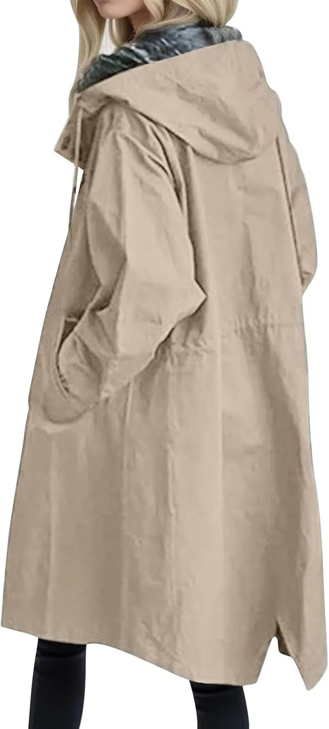 Women's Winter Overcoat Mid-Long Stand Collar Single Breasted Coat Outerwear