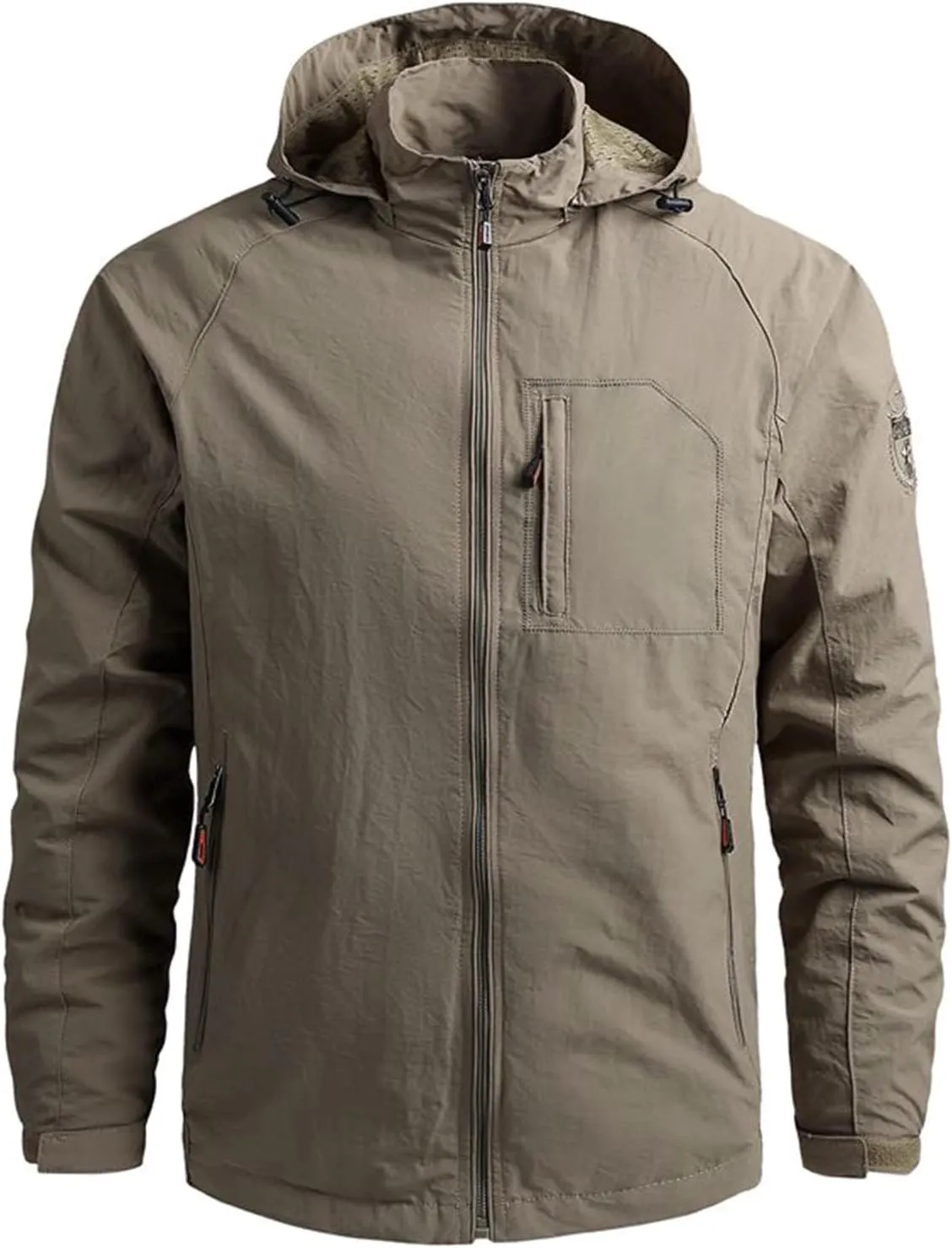 Ymosrh Mens Jackets Winter Drying Coat Long Sleeve Hooded Sweatshirt Tops Blouse Mountaineering Jacket Coats for Men