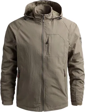 Ymosrh Mens Jackets Winter Drying Coat Long Sleeve Hooded Sweatshirt Tops Blouse Mountaineering Jacket Coats for Men
